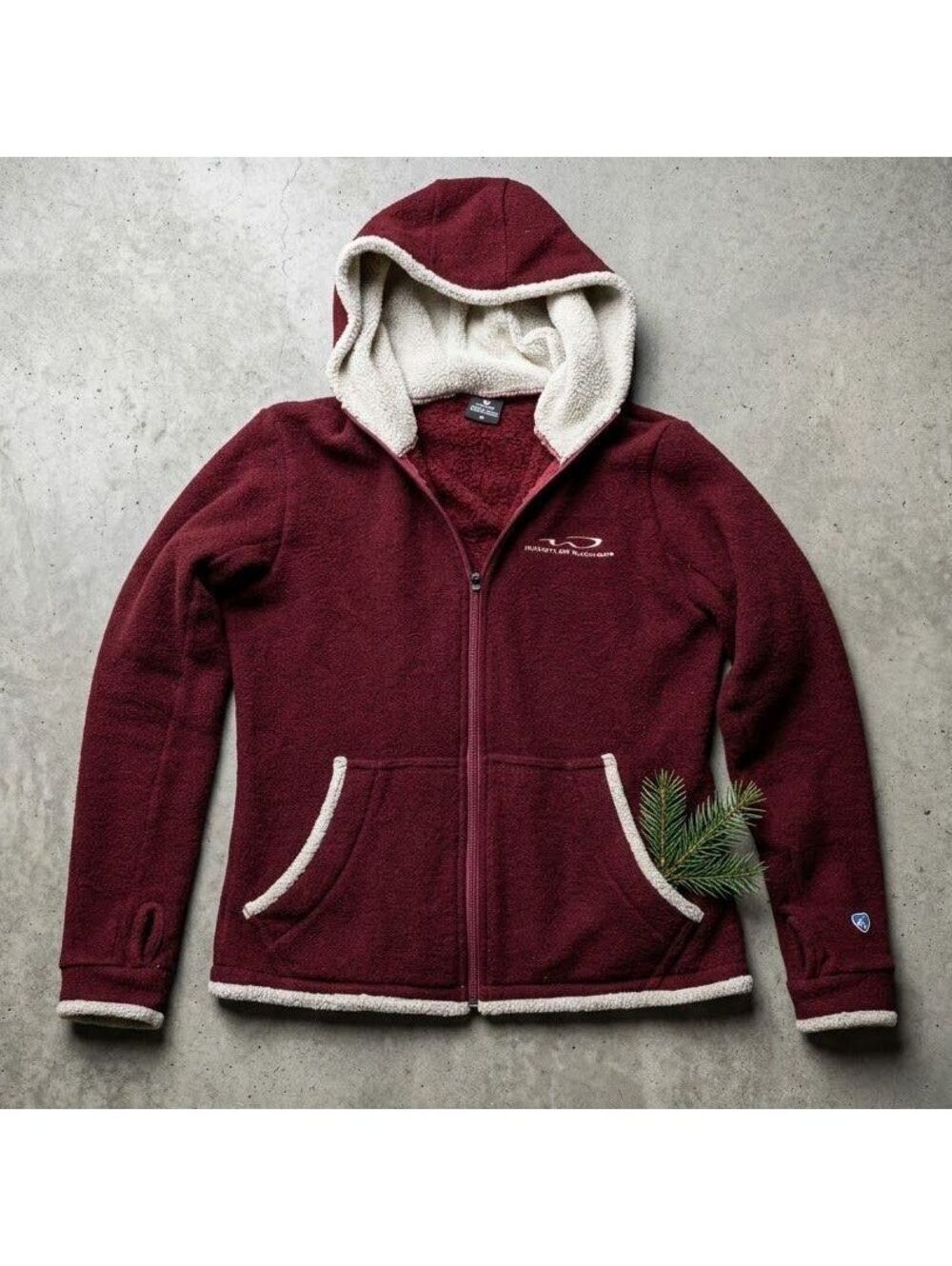 Kuhl Whistler Blackcomb Sherpa Fleece Hoodie M Burgundy Gorpcore Granola Girl
